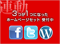3つが1つになったホームページセット受付中